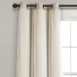 Curtains & Drapes-Kirkland's Home Chenille Single Curtain Panel, 84 In. Blue