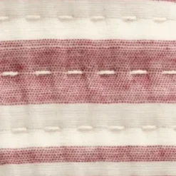 Quilts-Kirkland's Home Cherry Red Pick Stitch Stripe Queen Quilt Red/White