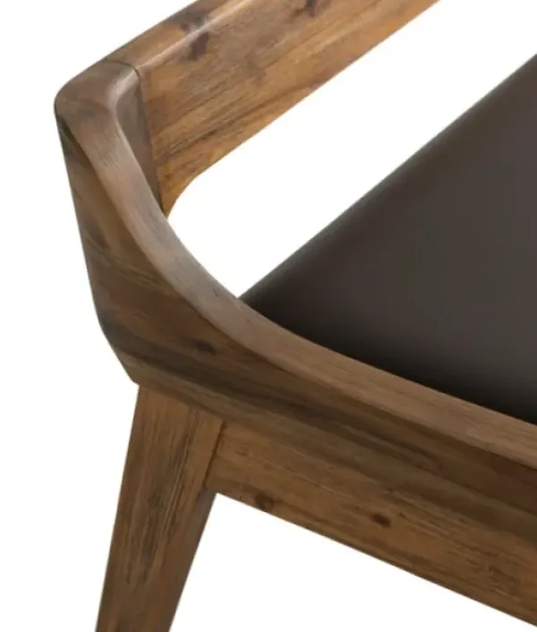 Benches & Ottomans-Kirkland's Home Chestnut Acacia Wood Cushioned Bench Brown