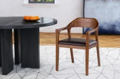 Dining Chairs-Kirkland's Home Chestnut Acacia Wood Dining Chair Brown