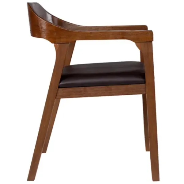Dining Chairs-Kirkland's Home Chestnut Acacia Wood Dining Chair Brown