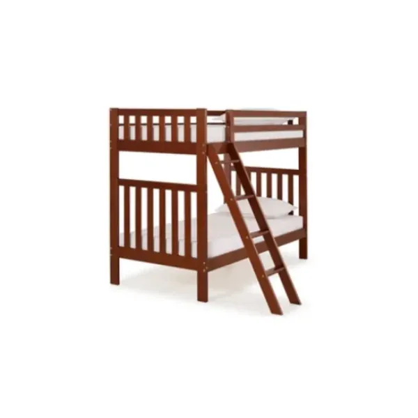 Beds & Headboards-Kirkland's Home Chestnut Pine Wood Detachable Twin Bunk Bed