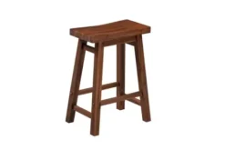 Bar Stools & Counter Height Stools-Kirkland's Home Chestnut Sonoma Saddle Counter Stools, Set Of 2 Brown