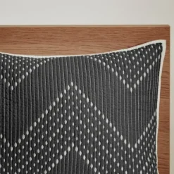 Bedspreads & Coverlets-Kirkland's Home Chevron Full/Queen 3-Pc. Coverlet Set Black