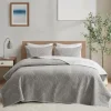 Bedspreads & Coverlets-Kirkland's Home Chevron Full/Queen 3-Pc. Coverlet Set Gray