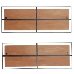 Wall Plaques-Kirkland's Home Chevron Wood Wall Plaques, Set Of 2 Brown