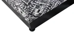 Benches & Ottomans-Kirkland's Home Chinle Velvet Cube Ottoman Black/White