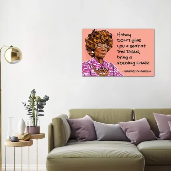 Wall Quotes & Signs-Kirkland's Home Chisholm Seat At The Table Giclee Canvas Art Print Pink/Purple