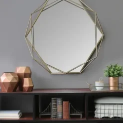 Decorative Mirrors-Kirkland's Home Chloe Gold Metal Wall Mirror