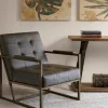 Accent Chairs-Kirkland's Home Chocolate Walden Faux Leather Accent Chair Brown