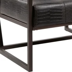 Accent Chairs-Kirkland's Home Chocolate Walden Faux Leather Accent Chair Brown