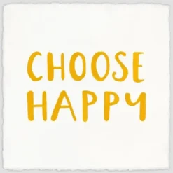Wall Quotes & Signs-Kirkland's Home Choose Happy Framed Wall Plaque White/Yellow