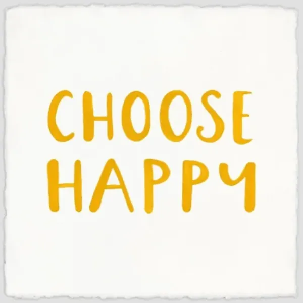 Wall Quotes & Signs-Kirkland's Home Choose Happy Framed Wall Plaque White/Yellow