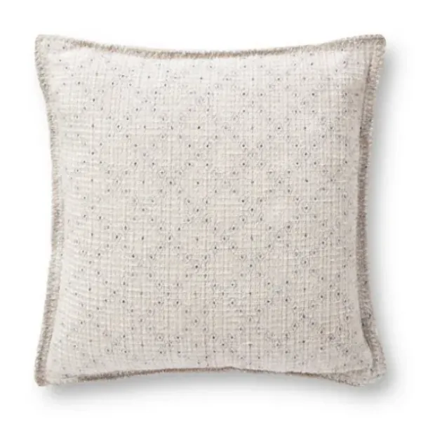 Pillows-Kirkland's Home Chris Loves Julia X Loloi Diamonds Lyla Pillow Ivory/Blue