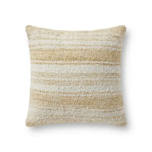 Pillows-Kirkland's Home Chris Loves Julia X Loloi Gold Anderson Pillow Gold/Ivory