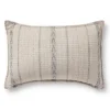 Pillows-Kirkland's Home Chris Loves Julia X Loloi Striped Athena Pillow Ivory/Black