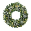 Wreaths-Kirkland's Home Christmas Eucalyptus Pine Mix Pre-Lit Wreath Green