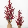 Trees & Topiaries-Kirkland's Home Christmas Red Berry Burlap Trees, Set Of 2 Red/Brown