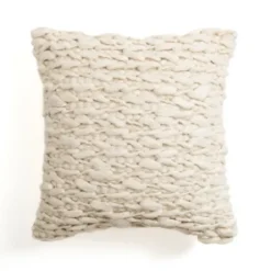 Pillows-Kirkland's Home Chunky Braid Pillow Ivory