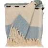 Blankets & Throws-Kirkland's Home Chunky Stitch Cotton Throw Blue
