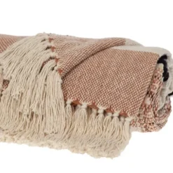 Blankets & Throws-Kirkland's Home Chunky Stitch Cotton Throw Brown