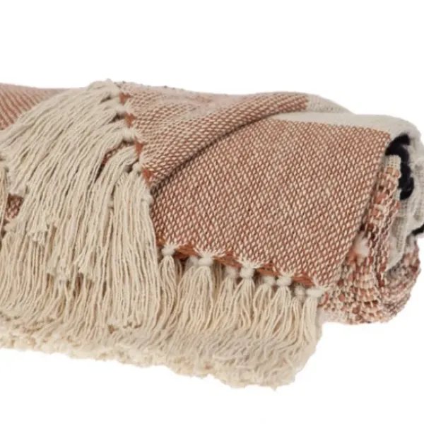 Blankets & Throws-Kirkland's Home Chunky Stitch Cotton Throw Brown