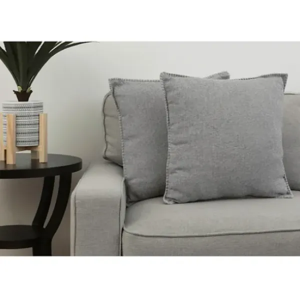 Pillows-Kirkland's Home Chunky Weave Pillows, Set Of 2 Silver