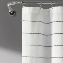 Shower Curtains-Kirkland's Home Ciel Tassel Shower Curtain White