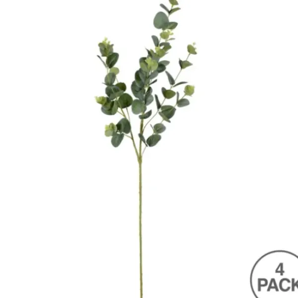 Stems & Bouquets-Kirkland's Home Cinerea Eucalyptus Leaf Stems, Set Of 4 Green