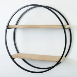 Shelves-Kirkland's Home Circle Double Wood Wall Shelf, 25 In.