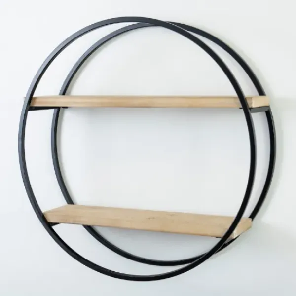 Shelves-Kirkland's Home Circle Double Wood Wall Shelf, 25 In.