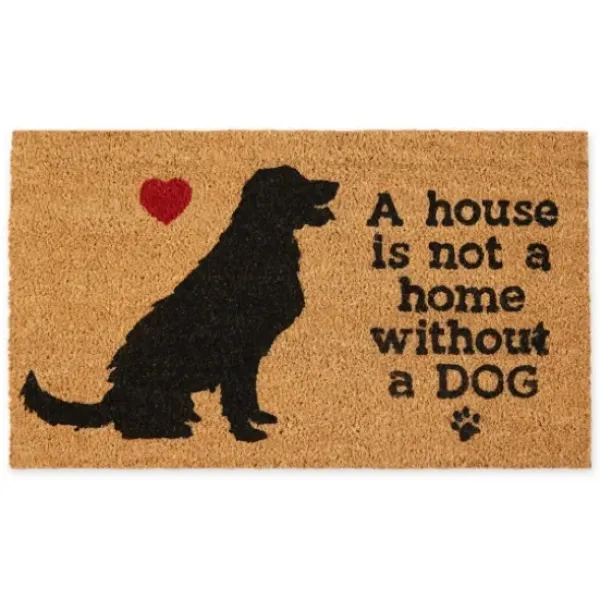 Doormats-Kirkland's Home Circles Rubber Doormat Black