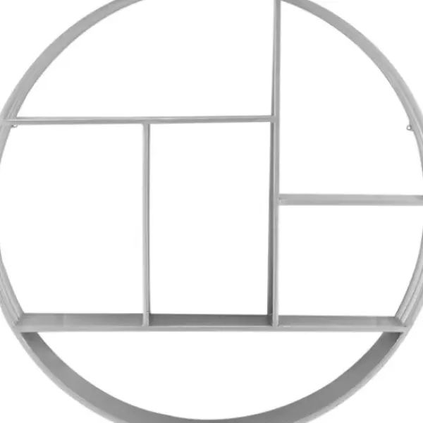 Shelves-Kirkland's Home Circular Open Sides Floating Shelf Silver