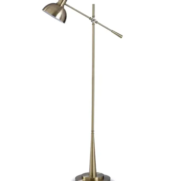Floor Lamps-Kirkland's Home Classic Antique Brass Floor Lamp Gold