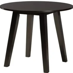 Dining Sets-Kirkland's Home Classic Black Round Wood 5-Pc. Dining Set Gray
