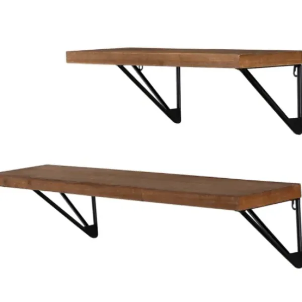 Shelves-Kirkland's Home Classic Brown Wood Wall Shelves, Set Of 2