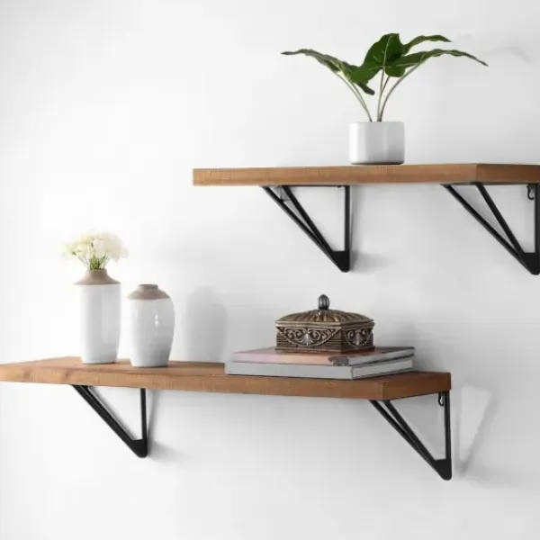 Shelves-Kirkland's Home Classic Brown Wood Wall Shelves, Set Of 2