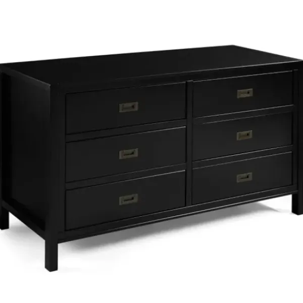 Dressers & Chests-Kirkland's Home Classic 6-Drawer Dresser Black