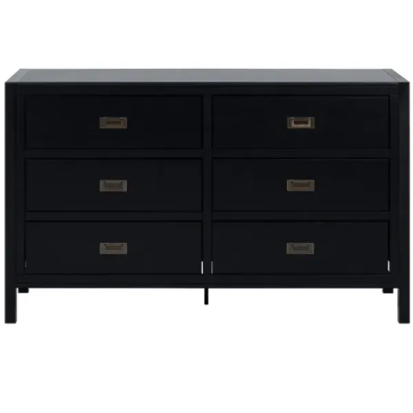 Dressers & Chests-Kirkland's Home Classic 6-Drawer Dresser Black