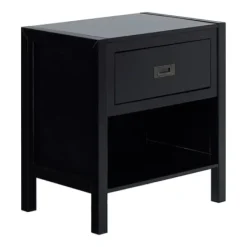 Nightstands-Kirkland's Home Classic 1-Drawer Nightstand Black
