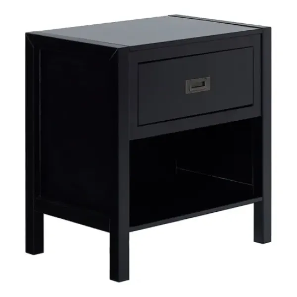 Nightstands-Kirkland's Home Classic 1-Drawer Nightstand Black