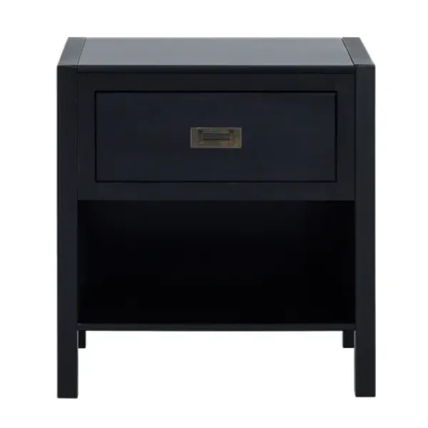 Nightstands-Kirkland's Home Classic 1-Drawer Nightstand Black