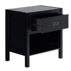 Nightstands-Kirkland's Home Classic 1-Drawer Nightstand Black