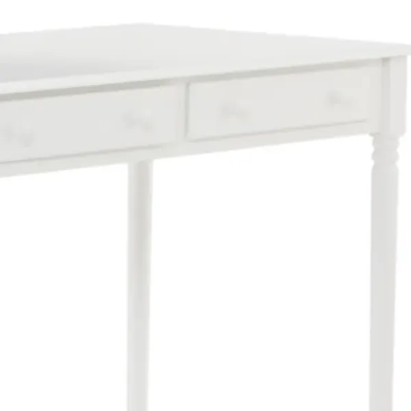 Office Furniture-Kirkland's Home Classic 2-Drawer Wood Desk White
