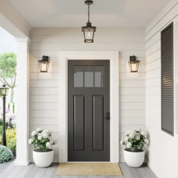 Outdoor Lighting-Kirkland's Home Classic Lantern Outdoor Sconce Black