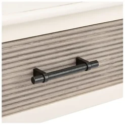 Accent & End Tables-Kirkland's Home Classic Ribbed Drawer Accent Table White