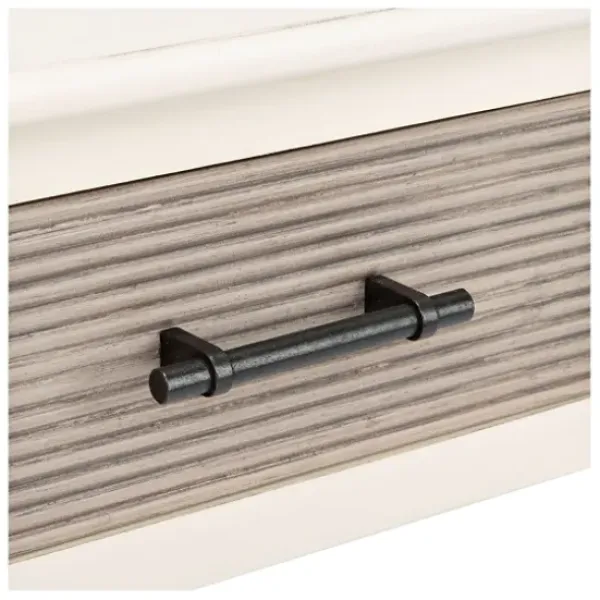 Accent & End Tables-Kirkland's Home Classic Ribbed Drawer Accent Table White