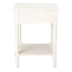 Accent & End Tables-Kirkland's Home Classic Ribbed Drawer Accent Table White