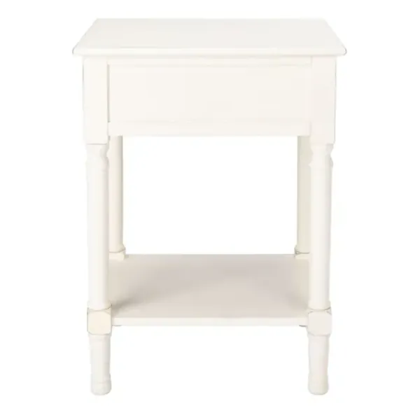 Accent & End Tables-Kirkland's Home Classic Ribbed Drawer Accent Table White