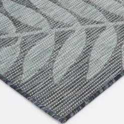 Outdoor Rugs-Kirkland's Home Classicism Sun Shower Outdoor Area Rug, 5X8 Blue/Ivory